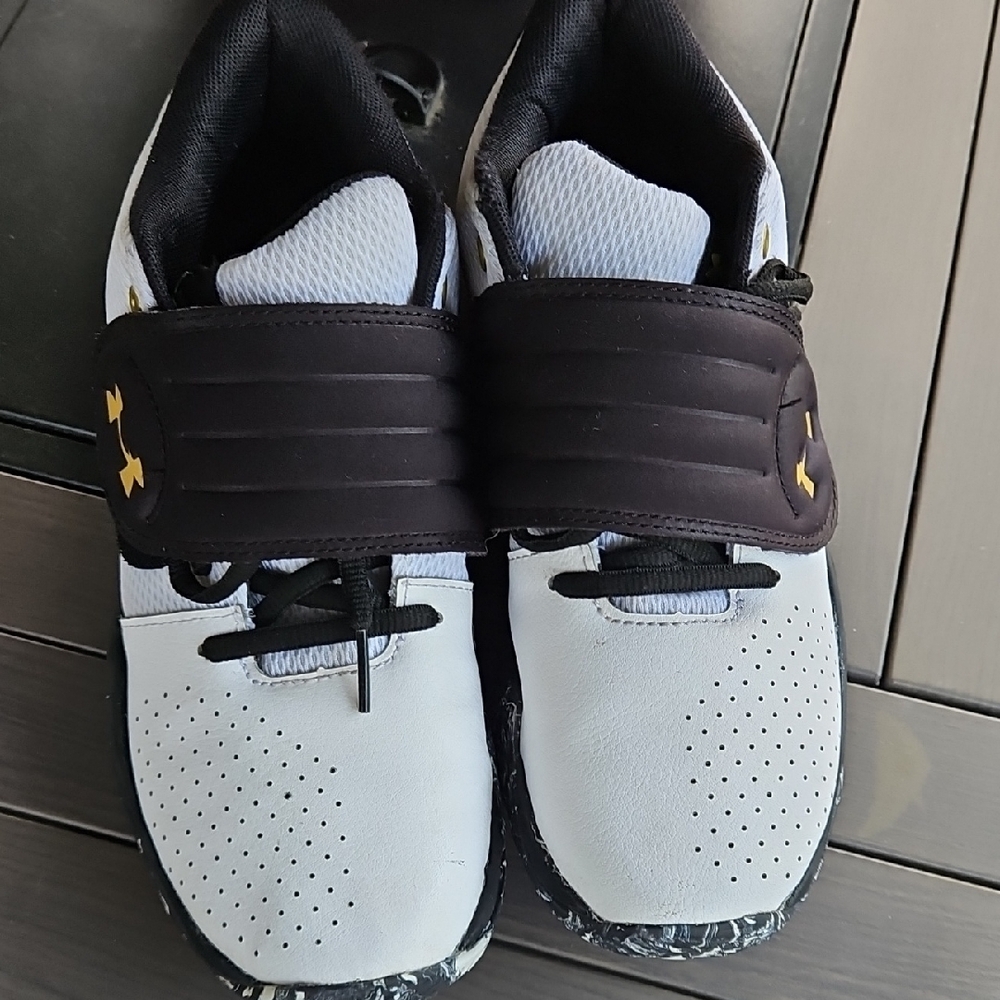 Under Armour Black and White Sneakers with Adjustable Strap